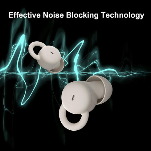 Smallest Invisible Sleep Earbuds, Comfortable Noise Blocking Wireless Headphones for Sleeping, Bluetooth (Ivory)
