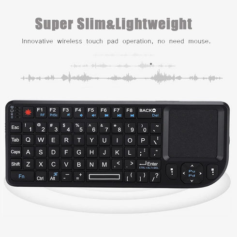 Touch Keyboard, Portable Mini Thin USB Rechargeable Touchpad Keyboard with Backlit for Various Devices