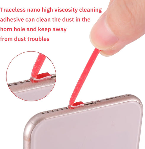 2 Pack Phone Speaker Cleaning Kit, Adhesive Dust Remover Stickers for Mobile Phone Hole Cleaning