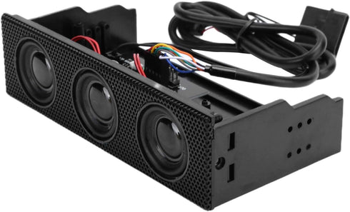 Heayzoki PC Front Panel Speaker, Stereo Surround Loudspeaker 5.25in STW9005, PC Floppy Drive Front Panel Card Reader