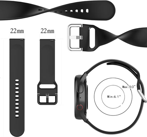 RuenTech Compatible with WNH IDW25/Faweio IDW26/Fitpolo IDW208P Smart Watch Bands, Replacement Silicone Bands