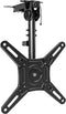ELIVED Flip Down Ceiling TV Mount for Most 14-40 Inch TVs, Height Adjustable Full Motion Bracket 360° Swivel, Max VESA