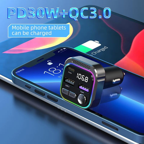 3 Port Fast Car Charger, PD30W & QC3.0 Cigarette Lighter Adapter for Rapid Charging Multiple Devices, Compatible with