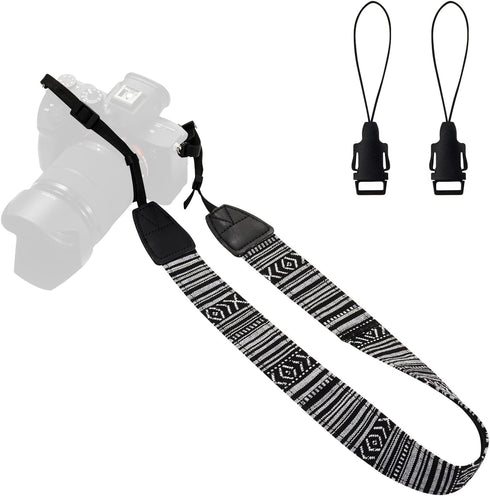 WANBY Canvas Neck Shoulder Camera Strap with Quick Release Buckles for DSLR SLR