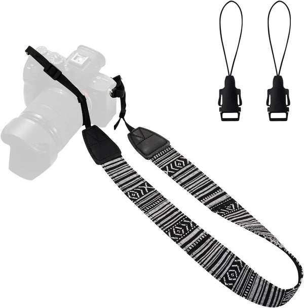 WANBY Canvas Neck Shoulder Camera Strap with Quick Release Buckles for DSLR SLR