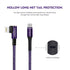 90 USB-C to Lightning Cable 2-Pack: 10ft & 6ft Fast Charging iPhone Charger - Right Angle Cord (Cosmos Purple)