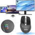 Arteck Multi-Device Wireless Bluetooth Mouse, Ergonomic Silent Clicking, Rechargeable Battery for Desktop PC, Laptop,