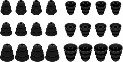 BLLQ Earbuds Tips 12 Pairs Replacement Triple Flange Conical EarTips Earbuds Eartips for