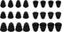 BLLQ Earbuds Tips 12 Pairs Replacement Triple Flange Conical EarTips Earbuds Eartips for