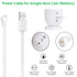 2Pack Power Adapter Compatible with Google Nest Cam Outdoor/Indoor, 6.5ft Weatherproof Charger Cable for Continuous