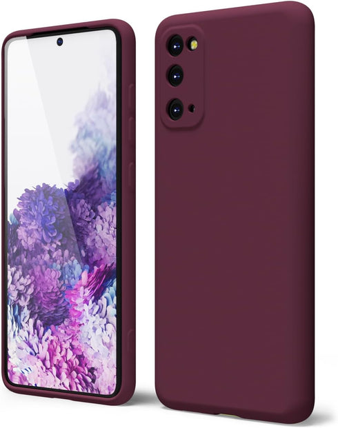 Oakxco for Samsung Galaxy S20 Phone Case, Liquid Silicone Cute Thin Slim Soft Rubber TPU Plain Smooth Gel Cover for