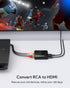 WENTER RCA to HDMI Converter, 1080P AV to HDMI Mini Composite CVBS Audio Video Adapter for VCR, Xbox, PS3, TV, PC