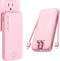 Portable Charger with Built-in Cable and AC Wall Plug, USB C Power Bank 12000mAh 22.5W Super Fast Charging for iPhone,