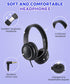 C3 Kids Headphones Wired, On-Ear Wired Headphones for Boys Girls with 3.5mm Jack, Foldable, Adjustable Headband, Child Headphones for School Home Airplane Tablet Black