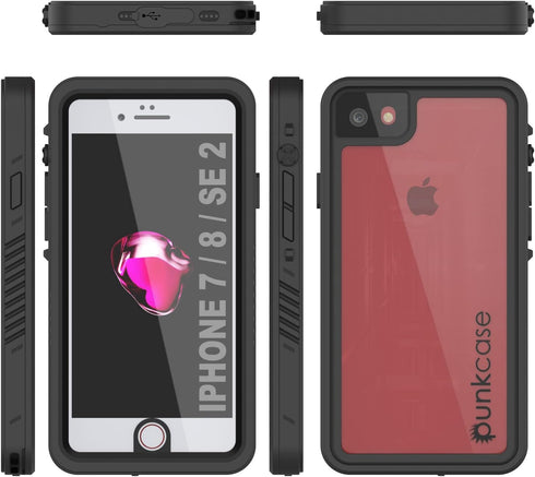Punkcase Waterproof Case for iPhone 7, Extreme Series Slim Fit, IP68 Certified, Shockproof Armor Cover with Built-in