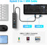 Powered USB Hub, Rosonway 7-Port USB 3.2/USB C Hub with 10Gbps USB-A, 2 USB-C, 4 USB 3.0 Ports, 12V Power Adapter