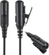 2 Pin Ptt Mic Earpiece - Two Way Radio Headset for Motorola Walkie Talkie, Wired, Black