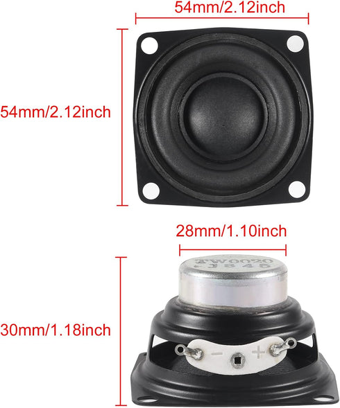 2Pcs 2" 2inch 4Ohm 10W Full Range Audio Speaker Stereo Woofer Loudspeaker for Arduino 2inch 4Ohm 10W Full Range Audio Speaker Stereo Woofer Loudspeaker