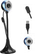 ASHATA 360 480P Mini Web Camara with Microphone, Degree Rotated USB HD Webcam for Desktop PC Laptop Video Calling