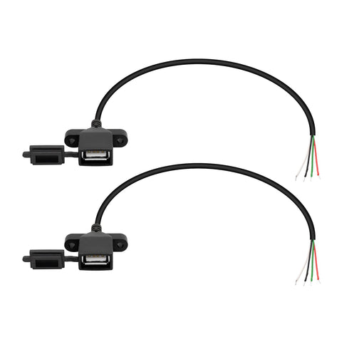 RIIEYOCA USB 2.0 Female 4pin Bare Wire Pigtail Cable with Dust Cap for DIY USB Equipment Repair and Replacement.