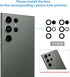 2 Pack Samsung Galaxy S23 Ultra Back Rear Camera Lens Glass Replacement with Repair Tool Set and Installation Manual