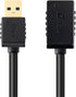 DTECH USB 3.0 Extension Cable, 10ft Type A Male to Female Adapter with Gold Plated Connector, Black, 10 Feet