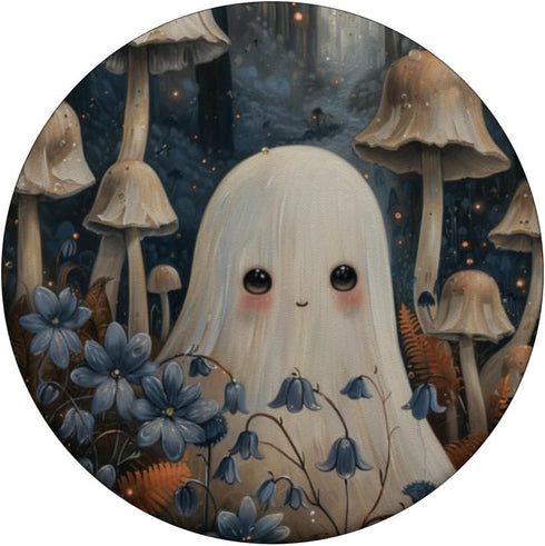 Cute Ghost Mushroom Lover PopSockets Standard PopGrip for Phone Accessories
