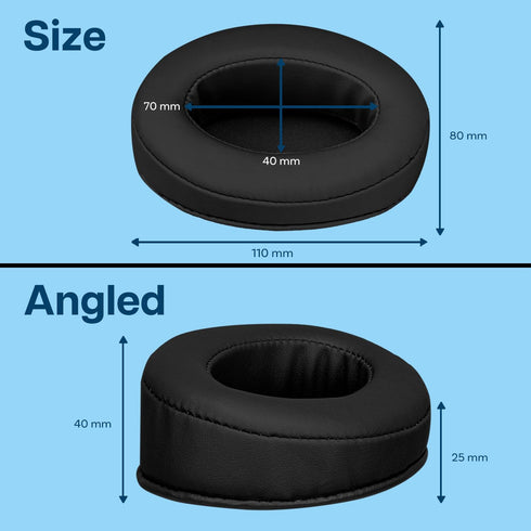 Ear Pads Replacement for ATH M50X M40X M30X, Turtle Beach Recon 50, Stealth 600 700, Razor Blackshark V2 X, Black
