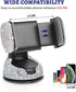 Dashboard Bling Phone Holder - Universal Car Mount for Windshield and Air Vent, Silver