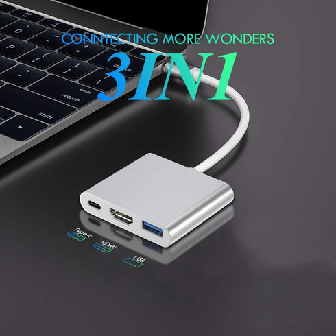 NAGFAK 3.1 4K 3.0 2015/16/17/18 USB C to HDMI Multiport Adapter USB to HDMI Video Converter/USB hub Port PD Quick
