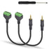 Poyiccot 2Pack 3.5mm Screw Terminal Block Cable, 3.5mm to Speaker Wire Adapter Cable, 30cm TRRS Stereo Male to 4