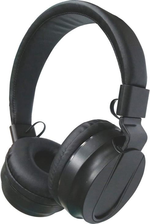 Cushion Stereo Headphones, Vol Control, Black, Wired, Over-The-Head, 5.92 ft Cable