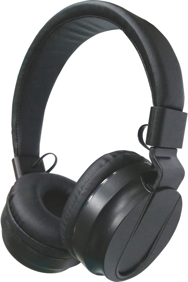 Cushion Stereo Headphones, Vol Control, Black, Wired, Over-The-Head, 5.92 ft Cable