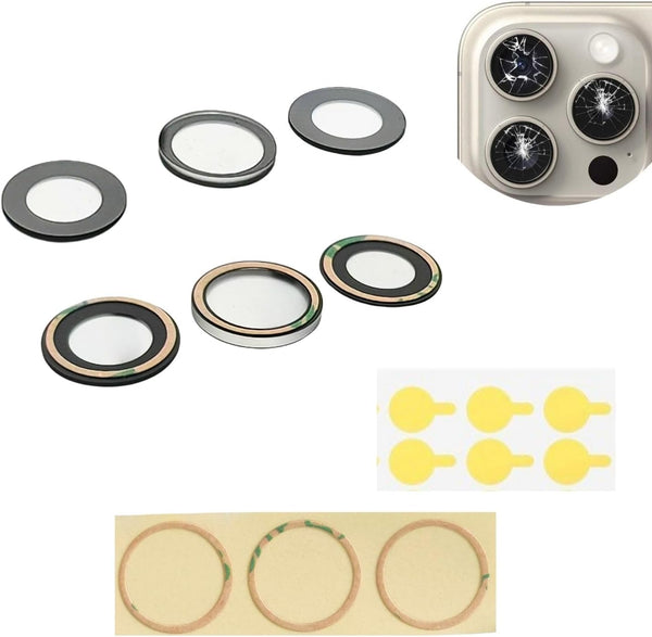 MEEFIX 2pcs/Set Rear Camera Lens Replacement for iPhone 15 Pro Max with Pre-Installed
