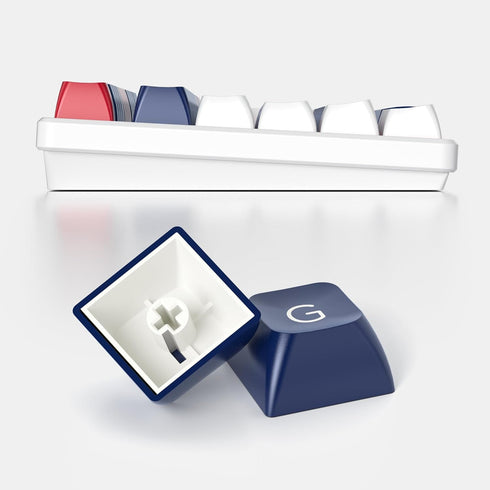 GTSP 150-Keys ASA Profile Keycaps, Double Shot PBT for 75 Percent ISO/ANSI Layout, Compatible with 108/104/87/82/68/61