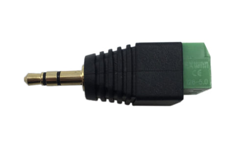 CERRXIAN 3.5mm 3 Pole Stereo Audio Video Male to 3 Screw Terminal Female Adapter, 2-Pack