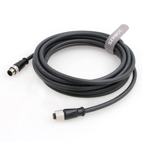 SZRMCC M12 A Code 8 Pin Male to Female Connector Sensor Cable - High Flex Waterproof Actuator Cable for Cognex