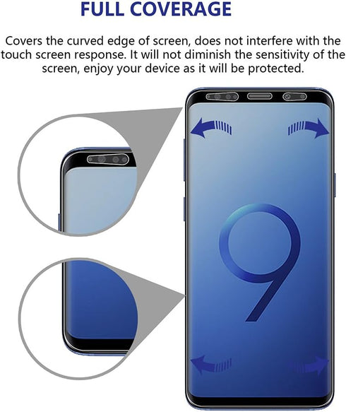 Galaxy S9 Plus Screen Protector Privacy 2-Way Anti Spy Soft Film (NOT Tempered Glass) with 1-Pack Back Skin (2 Pack)