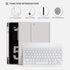 KENKE Case with Keyboard for iPad 9th/8th/7th Gen 10.2 inch, Detachable Wireless Bluetooth Keyboard Cover, Gray