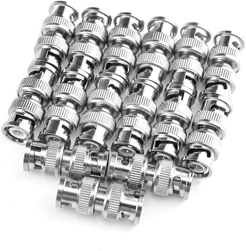 WMYCONGCONG 30 PCS BNC Connectors, Female to Female & Male to Male Coupler Adapter for CCTV Camera