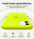 AOTESIER iPhone 11 Case, Full Body Drop Shockproof Protection, Food Grade Silicone, Soft Anti-Scratch Lining, Neon