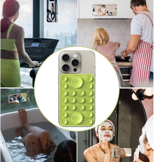 NTidea 2 Magnetic Phone Case Mount with Big Silicone Suction Cup for Mag Safe, Hands-Free Silicon Phone Snap