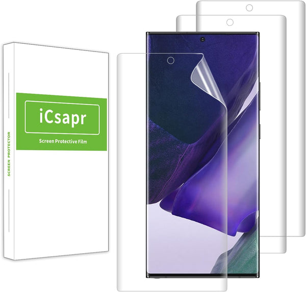 3 Pack Samsung Galaxy Note 20 Ultra 5G Screen Protector, HD Ultra-Thin Flexible PET Film, Hard Plastic.