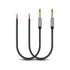 GINTOOYUN 2-Pack 6.35mm Male Plug to Bare Wire Open TRS Stereo Audio Cable Adapter - 0.3m/11in