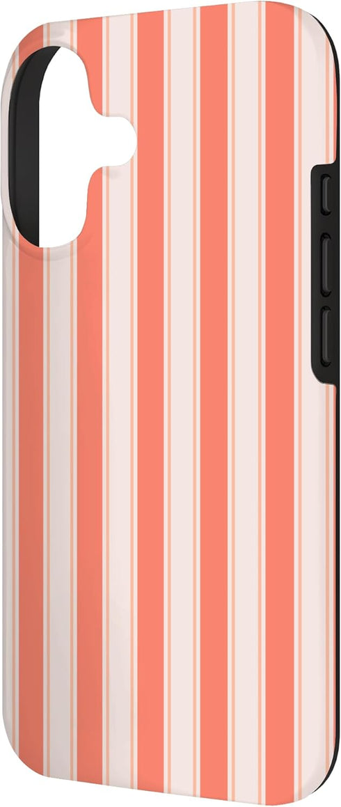 Urban Classic Trends 17 Cute Peach Salmon Coral Classic Vertical Stripe Pattern Case for iPhone