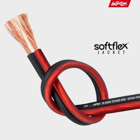 Install Link 16 AWG Gauge Speaker Wire (OFC) Cable for Stereo, Car or Home Theater, 100 Feet
