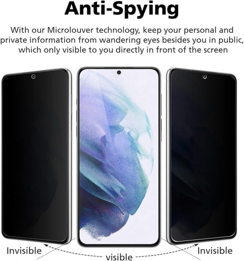 [2 Pack Privacy Screen Protector for Galaxy S20 Plus, Anti-Spy Full Glue PET EPU Hybrid, Easy Installation with