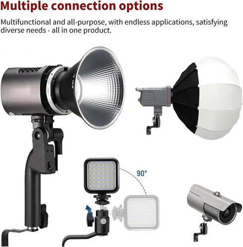 T Shape Wall Ceiling Mount for Ring Light with Detachable Ball Head, 1/4" Screw, Max Load: 4.4lb/2kg