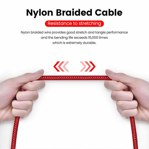 MOSWAG 1.64FT/0.5M 3.5mm Audio Aux Jack Cable, Male to Male Nylon Braided Stereo Jack Cord