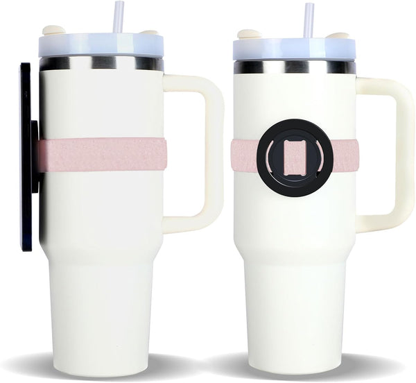 Magnetic Phone Strap for Bottles Stanley Cups - Magnetic Holder with 2 Adjustable Straps for Gym, Shopping